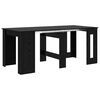 vidaXL Dinning Table 180 x 85 x 75 cm Engineered Wood Black Oak