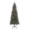 vidaXL Artificial Christmas Tree with 300 LEDs with Stand Green 210 cm