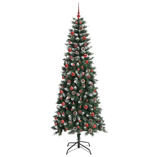 vidaXL Artificial Christmas Tree with 300 LEDs with Stand Green 210 cm
