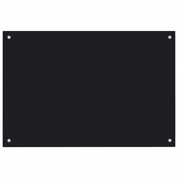 vidaXL Kitchen Backsplash Black 90 x 50 cm Tempered Glass