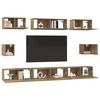 vidaXL TV Cabinet Set Wall-mounted 8 pcs Artisan Oak Engineered Wood