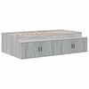 vidaXL Storage Bed Frame Grey Sonoma 90 cm Engineered Wood