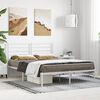 vidaXL Metal Bed Frame without Mattress with Headboard White 140x200cm