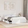 vidaXL Bed Frame with Headboard without Mattress White 120x200 cm