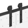 vidaXL Sliding Door Hardware Kit 305 cm Steel Black