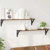 vidaXL Wall Shelves 2 pcs Old Wood 80 x 15 x 15.5 cm Engineered Wood