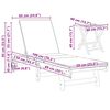 vidaXL Sun Lounger Reclining 2-person 3 pcs Brown Solid Acacia Wood
