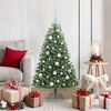 vidaXL Artificial Hinged Christmas Tree Green 120 cm PVC and Metal
