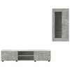 vidaXL TV Cabinet Set with Drawer FLORIN Concrete Grey Engineered Wood