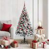 vidaXL Artificial Christmas Tree with 150 LEDs with Stand White 150 cm
