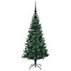 vidaXL Artificial Pre-lit Christmas Tree Green 120 cm PVC and Metal
