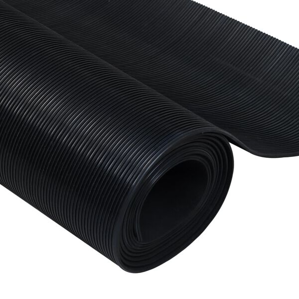 vidaXL Floor Mat Anti-Slip Rubber 1.5x4 m 3 mm Fine Rib