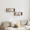 vidaXL Wall Cube Shelves 2 pcs Artisan Oak 60x15x23 cm Engineered Wood