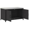 vidaXL Kitchen Storage with Shelf Black 90 x 50 x 53 cm Steel