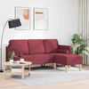 vidaXL Sofa Set with Cushion Wine Red 173 x 131 x 67 cm Polyester