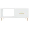 vidaXL Coffee Table High Gloss White 90x50x40 cm Engineered Wood