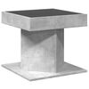 vidaXL Coffee Table with LED Concrete Grey 50x50x45 cm Engineered Wood