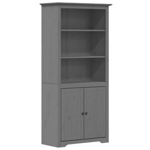 vidaXL Bookcase "BODO" Grey 82x40x173 cm Solid Wood Pine