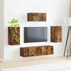 vidaXL TV Cabinet Set Wall-mounted 5 pcs Smoked Oak Engineered Wood