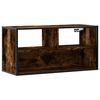 vidaXL TV Cabinet Smoked Oak 80x31x39.5 cm Engineered Wood and Metal