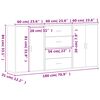 vidaXL Sideboards 3 pcs Grey Sonoma 60x31x84 cm Engineered Wood