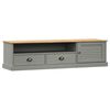 vidaXL TV Cabinet "VIGO" Grey 156x40x40 cm Solid Wood Pine