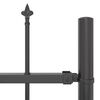 vidaXL Garden Fence 9 pcs Grey 15.3 x 0.6 m Powder-coated Steel