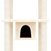 vidaXL Cat Tree with Sisal Scratching Posts Cream 169 cm