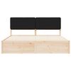 vidaXL Bed Frame with Upholstered Headboard Black 180 x 200 cm