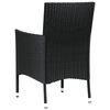 vidaXL Garden Chairs with Cushions 4 pcs Black Poly Rattan (UK/IE/FI/NO only)
