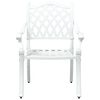 vidaXL Garden Dining Set 5 pcs White Aluminium