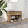 vidaXL Shoe Bench Artisan Oak 60x30x45 cm Engineered Wood