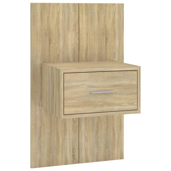 vidaXL Bed Headboard with Cabinets Sonoma Oak Engineered Wood