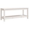 vidaXL Garden Bench White 108x35x45 cm Solid Wood Pine