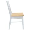 vidaXL Dining Chairs 2 pcs White 43 x 54 x 89 cm Solid Rubber Wood