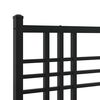 vidaXL Metal Bed Frame without Mattress with Footboard Black 120x200cm