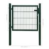 vidaXL Fence Gate Steel Green 105x150 cm