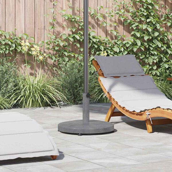 vidaXL Parasol Base Dark Grey Wood look 48 x 48 x 32 cm
