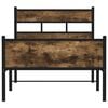 vidaXL Bed Frame without Mattress Smoked Oak 107x203 cm Engineered Wood