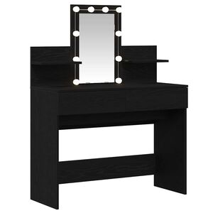 vidaXL Dressing Table Black Oak 100 x 40 x 130 cm Engineered Wood