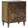 vidaXL Bed cabinet Brown 50 x 33 x 60 cm Solid Mango Wood