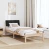 vidaXL Bed frame Brown and black 80 x 200 cm Solid pine wood