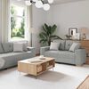 vidaXL Sofa 2 pcs Grey 221 x 80 x 80 cm Fabric