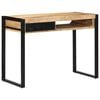 vidaXL Desk 100x50x75 cm Solid Rough Wood Mango