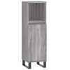 vidaXL 3 Piece Bathroom Cabinet Set Grey Sonoma Engineered Wood