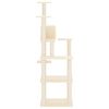 vidaXL Cat Tree with Sisal Scratching Posts Cream 153 cm
