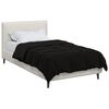 vidaXL Summer Duvet Quilted Black 140 x 220 cm Microfiber