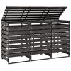 vidaXL Triple Wheelie Bin Shed 210x75x121 cm Painted Solid Pinewood