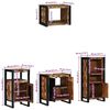 vidaXL Bathroom Furniture Set with Drawer 4 pcs Solid Reclaim Wood