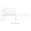 vidaXL Pull-out Sofa Bed Frame without Mattress White Metal 90x200 cm